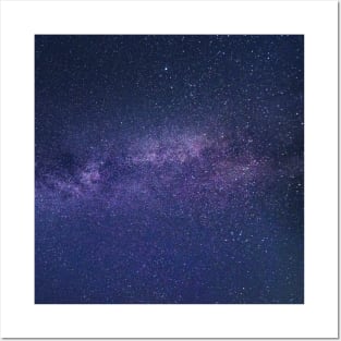 SCENERY 12 - Galaxy Sky Atmosphere Purple Astronomical Night Posters and Art